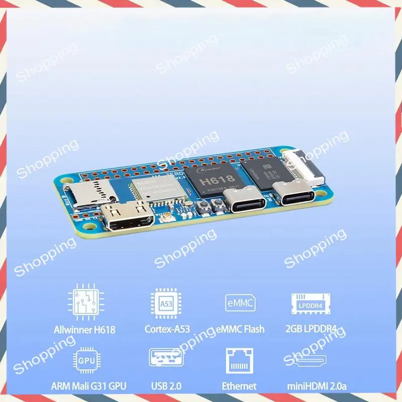 M20K For Banana Pi BPI-M4 Zero Development Board+Case Full Kit 4G LPDDR4 32G EMMC H618 2.4G/5G WIFI BT4.2 Motherboard US Plug