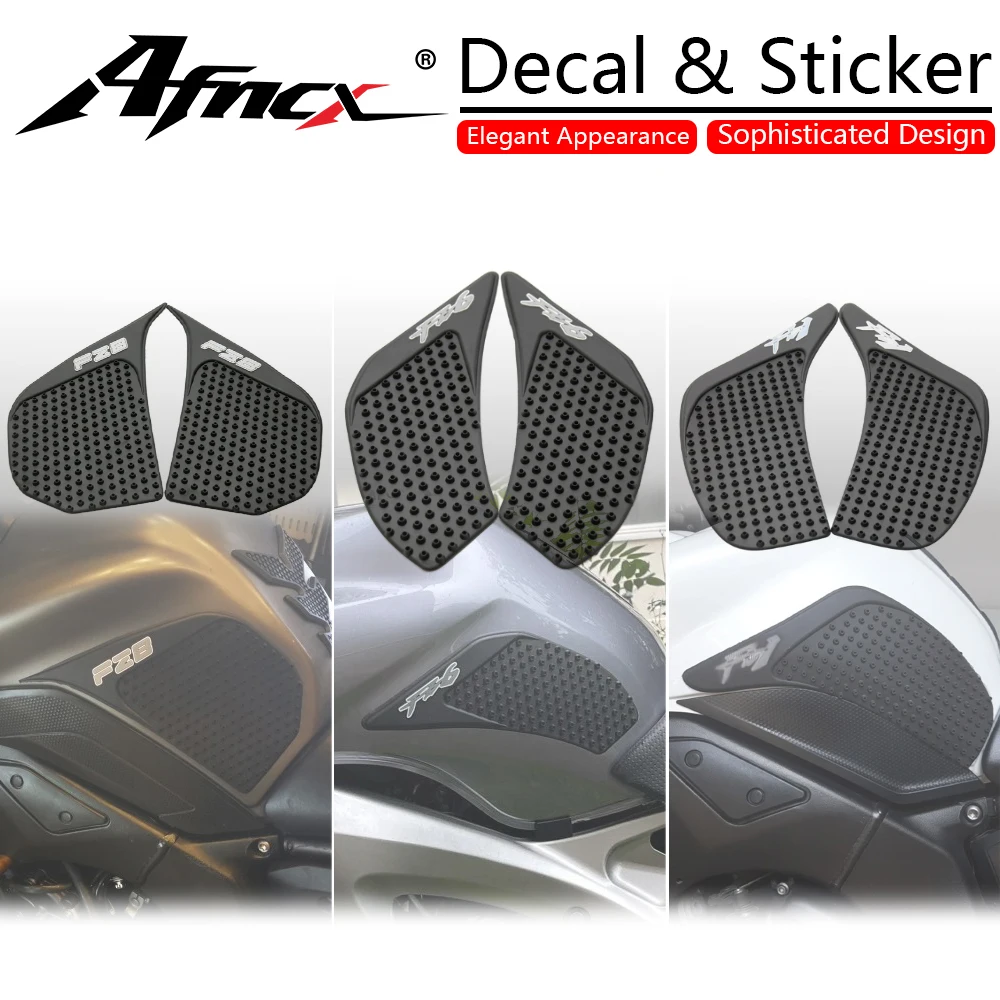 Almohadilla lateral antideslizante para tanque de motocicleta, calcomanías de protección para Yamaha FZ1, FZ6, FZ8, FZ800, FZ 800, FZ-1, FZ-6, S/N, 2006-2016