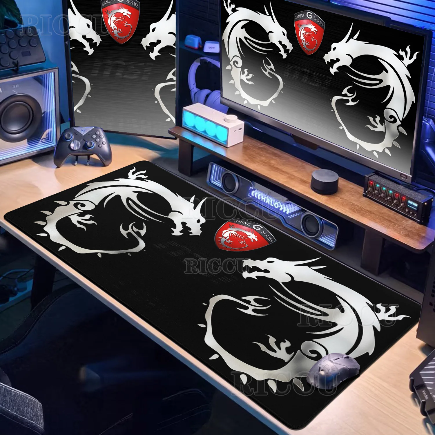 XXL Mouse Pad MSI Gamer TablePad PC Gaming Large Keyboard Expansion Non-slip DeskMat Accessories Anime Carpets Home Office Setup