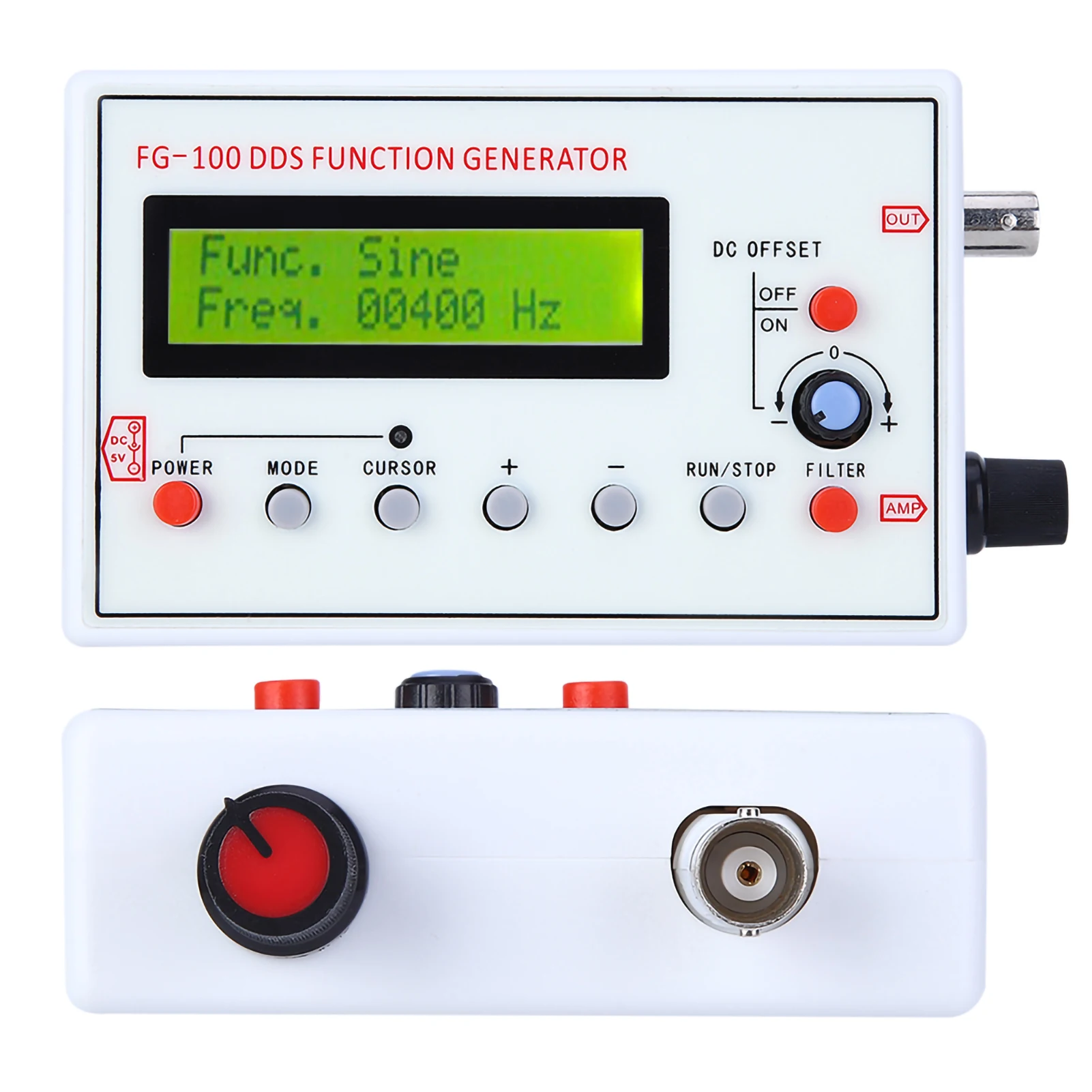 Function  Generator FG‑100 DDS Function Generator Sine Frequency 1HZ‑500KHz Counter  Source Generator Meter