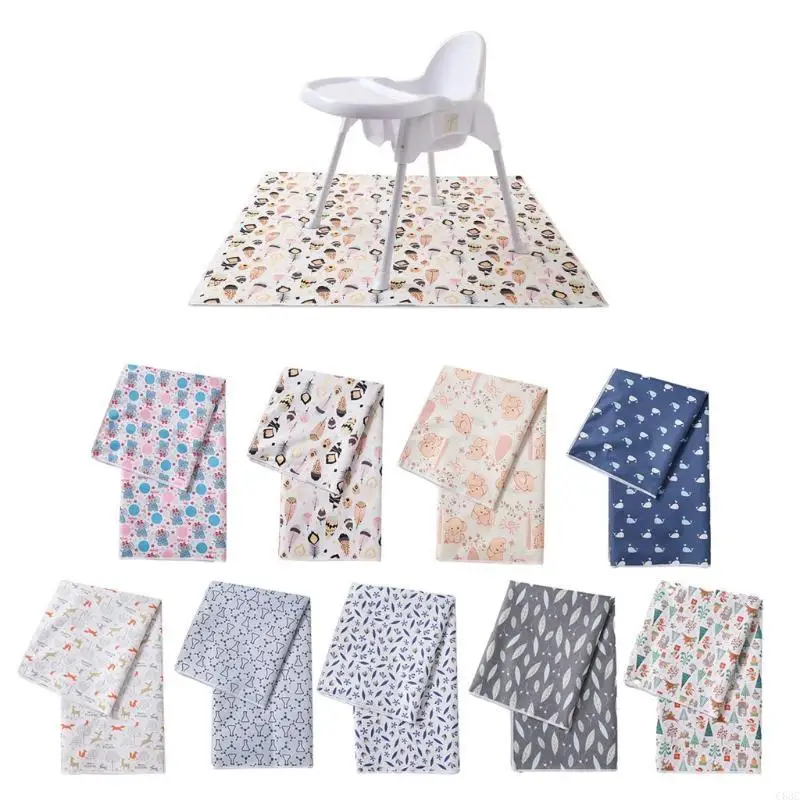 C63C كرسي مرتفع سبلاش أرضية حصيرة مضادة للانزلاق سيليكون سبوت سبلاش فوضى حصيرة مقاومة للماء