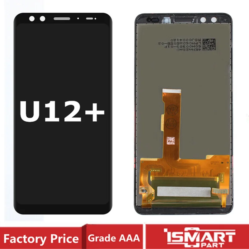 U12 + Layar untuk HTC U12 Plus LCD Layar Sentuh Digitizer Suku Cadang Pengganti Rakitan Diuji OK