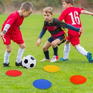 10 Pcs Football Non-slip Floor Markers Flat Spot Dish Tennis Landmark Mat For Kids Soccer Training Classroom Activities