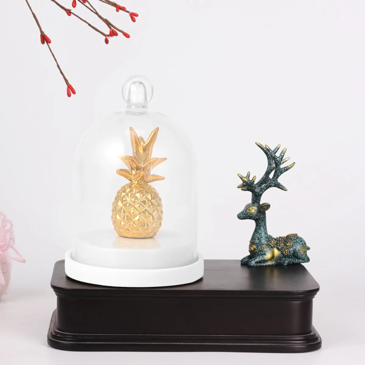 1Pcs Pineapple Inspired Ceramic Jewelry Stand Earring Display Holder Vertical Organizer for Matching Pairs Birthday Mother Day