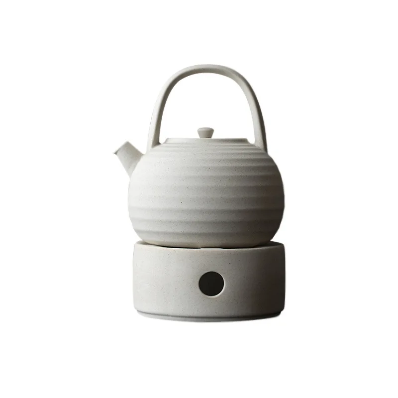 Ceramic Beam Pot Coarse Pottery Brewing Teapot Warm Tea Stove Candle Insulation Base Tea Brewing Set Fire Stove Wind Stove