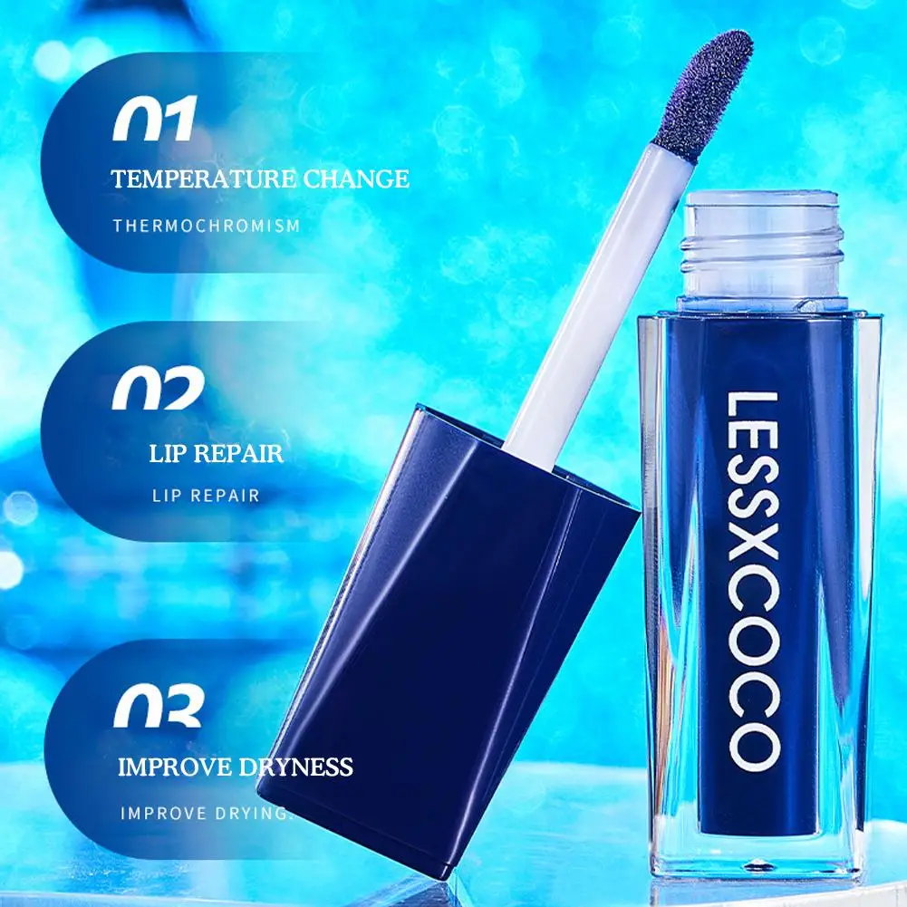 Lessxcoco-Sexy Gloss Shiny Color Changing Lip Balm, Hidratante Mulheres, Longo Batom Natural, Duradoura, Impermeável, Beleza, Maquiagem, G0w1