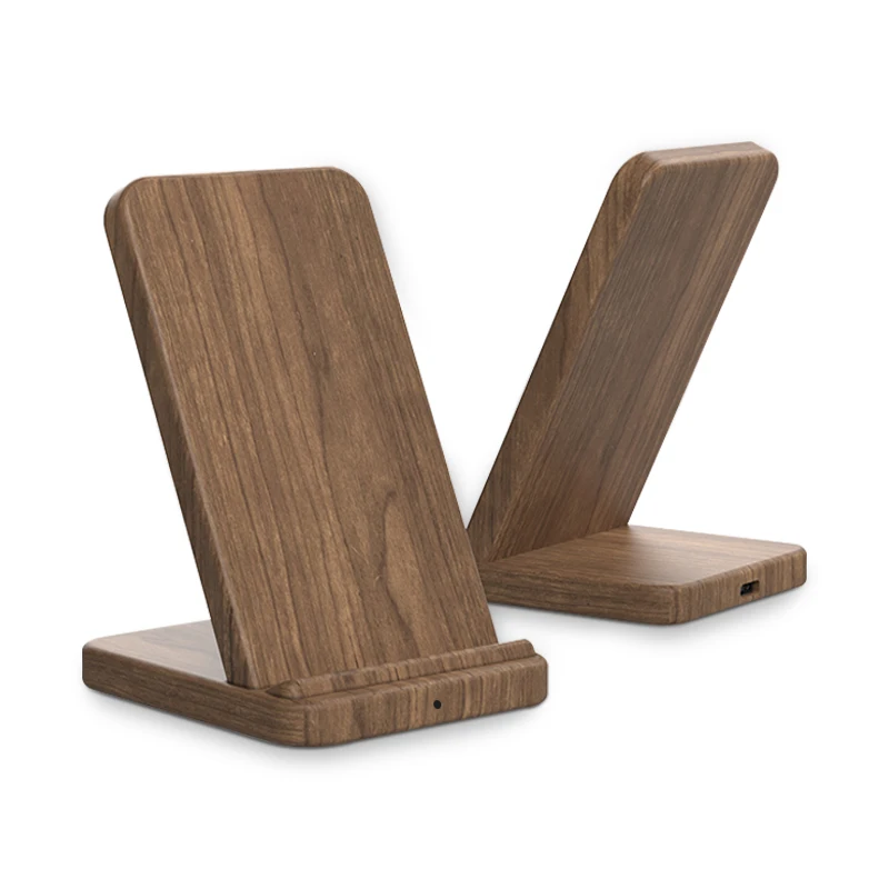 

New Design Unfinished Wireless Charger Natural Wooden Wireless Charging Pad Mobile Phone 15W Quick Wireless Chargers