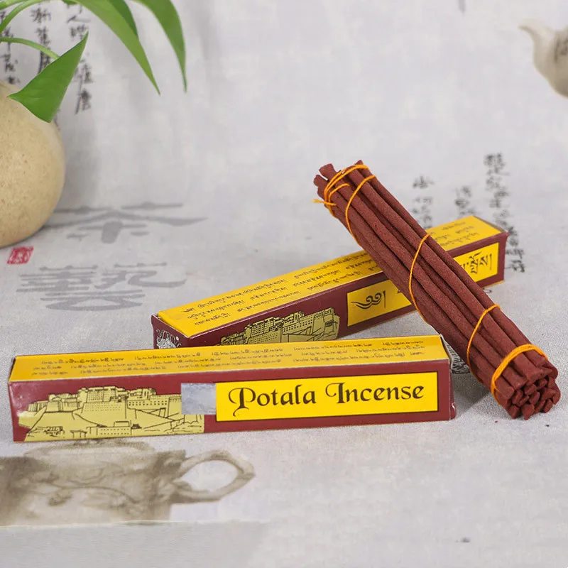 Potala Tibetan Incense Stick 5.5/9.84 Inch Handmade from Highly Flavoured Medicinal Herbs Tibet Traditional Room Fragrance