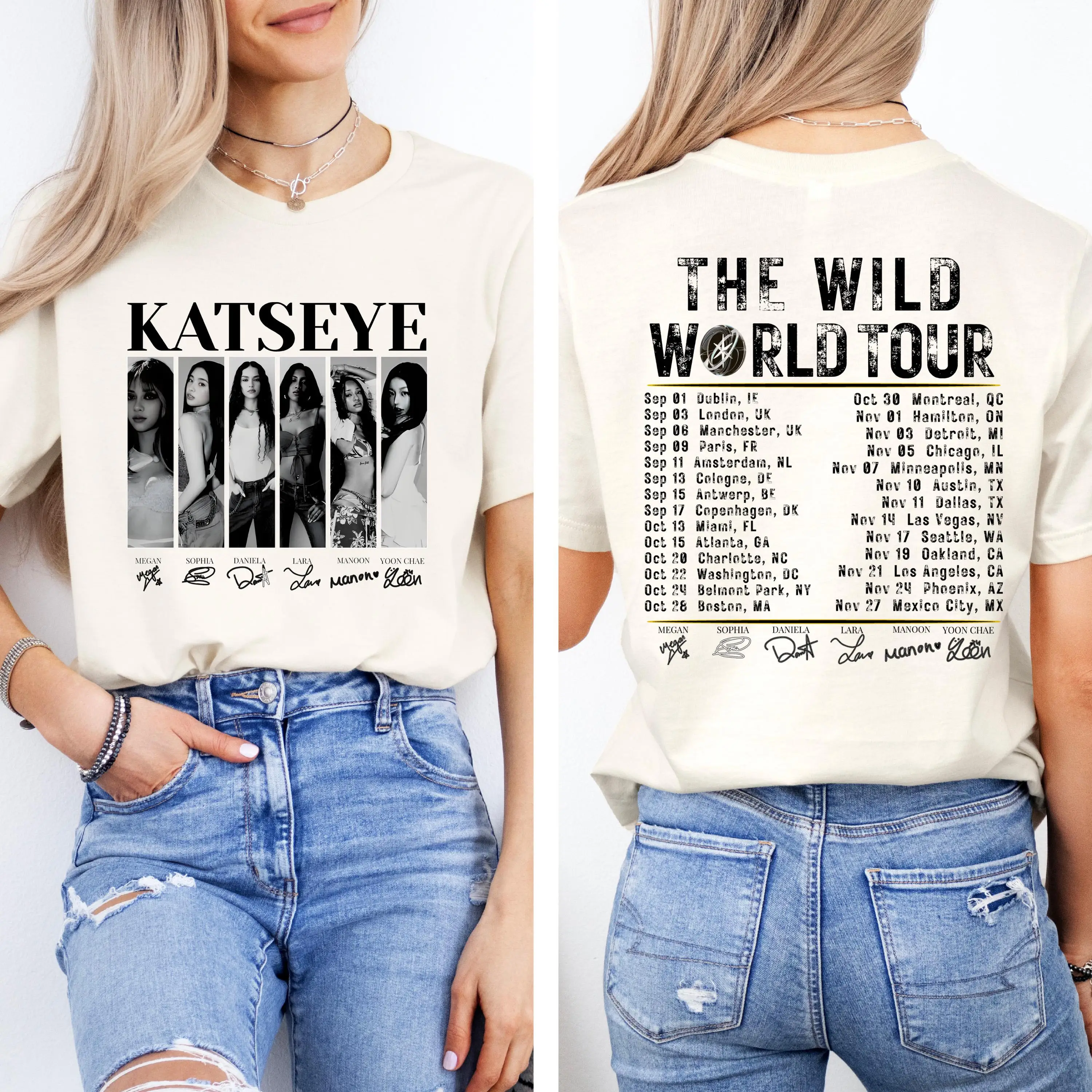 Katseye The Wild World Tour Shirt, Global Girl Group Tour Tee, Kpop Style Tee, Katseye Fan Gift, Katseye Kpop Shirt