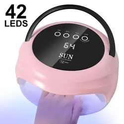LED UV Light Dryer for Nails Gel Polish with 42 LEDs 4 Timer Setting LCD Display Screen Auto Sensor Professional Nail Light