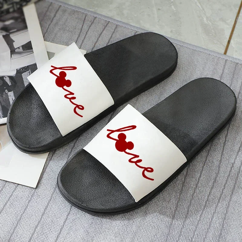 2024 New Love Mouse Head Pirnt Female Harajuku Casual Sandals and Slippers Vacation Female Shoes Flip Flops women sandals