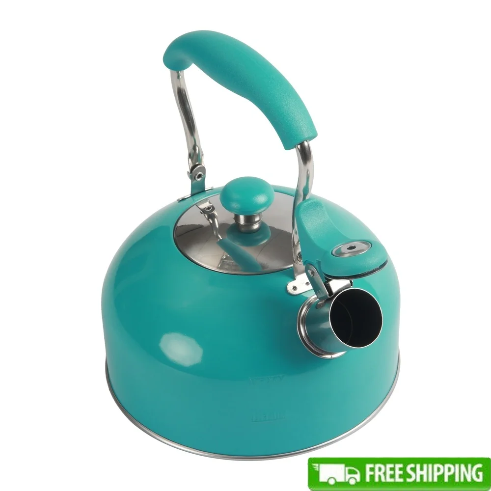 

Stainless Steel Whistling Tea Kettle Induction Compatible Easy Pouring Comfortable Handle Durable Cooking Utensil Kitchen