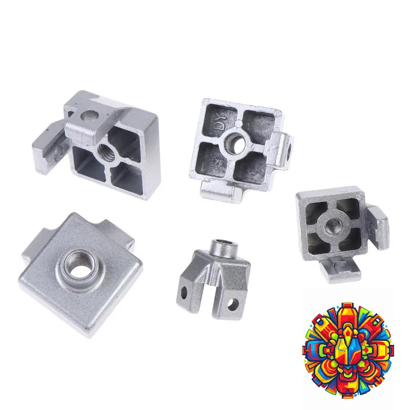 Precision Machined Caster Foot Wheel Cup Fixing Block Durable Connect Block for M8 M10 M12 3030 4040 4545 Profile Shelving