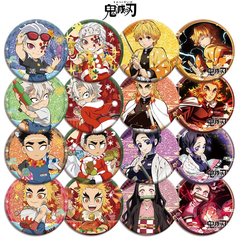 شيطان القاتل الاكريليك شارة 58 مللي متر مزدوجة الوجهين أنيمي شخصية دبوس تصميم جديد تأثيري اكسسوارات اليابانية مانغا البضائع #4