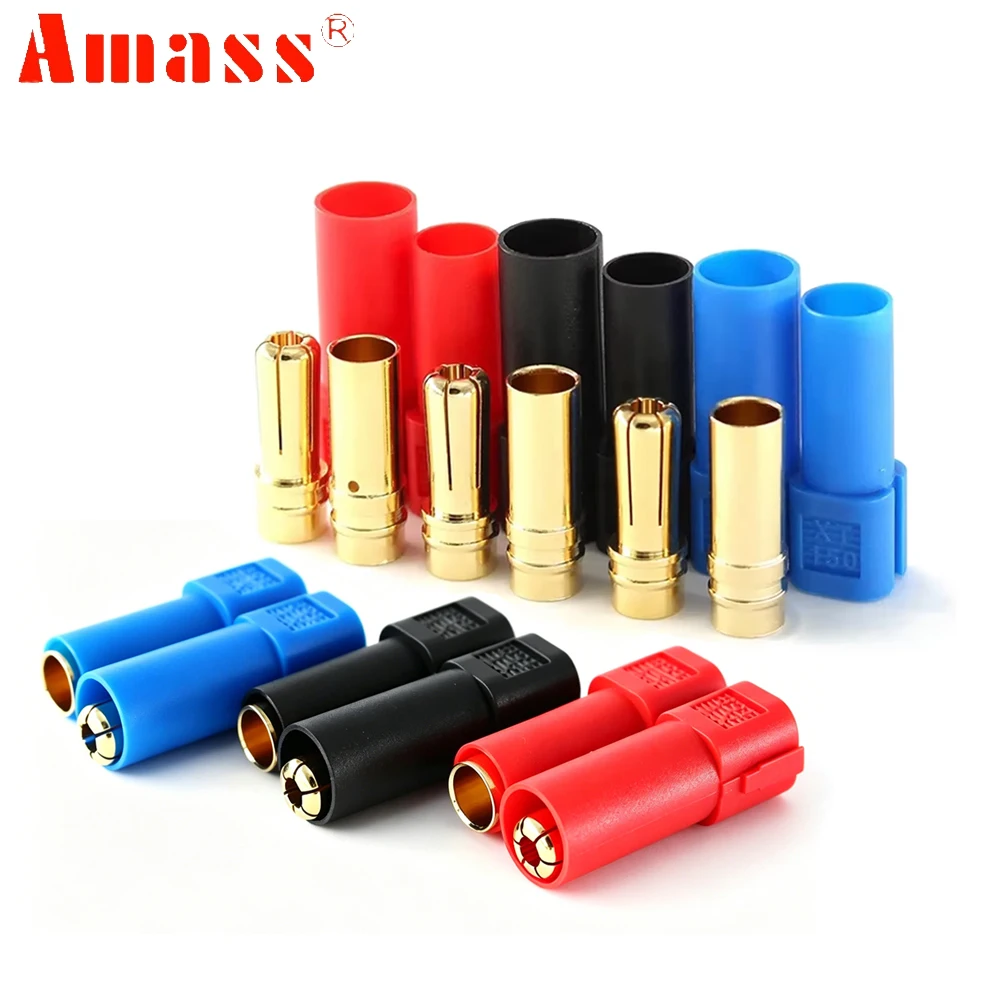 9Pair/lot Amass XT150 120A Male&Female Bullet Connector Plugs With Protective Shell