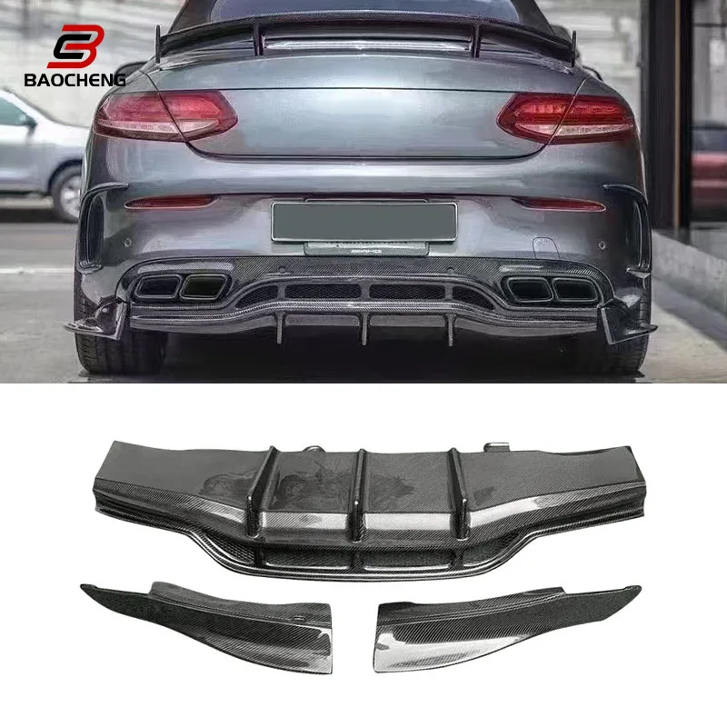 

PSM Style C63 W205 Carbon Fiber Rear Diffuser for Mercedes Benz W205 Coupe Sedan C63 AMG C63S 2015-2017