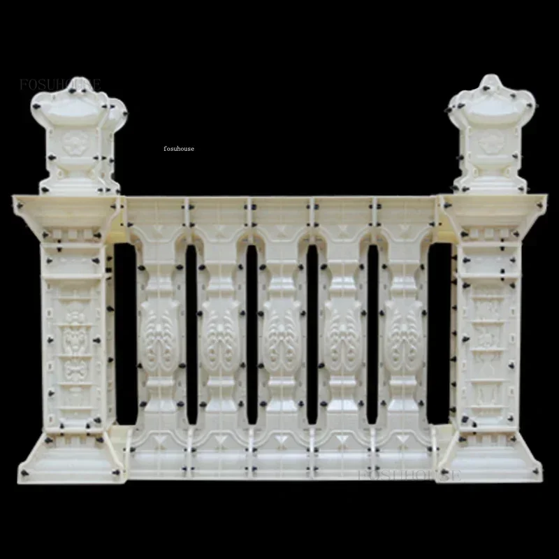 Roman Column Mold The Carved Railing Carved European -style Villa Cement Homemade Balcony Fence Complete Set Model