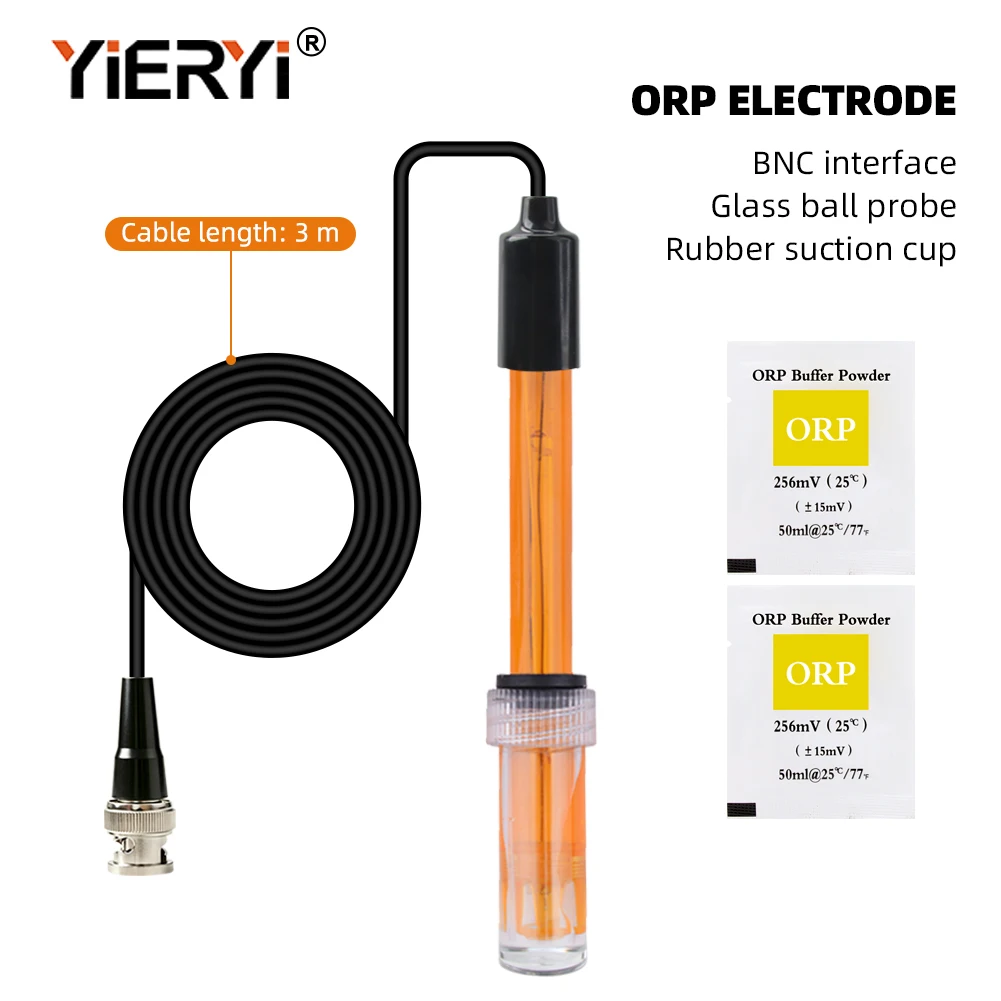 ORP Replacement Probe ORP Electrode Probe BNC Connector Hydroponic Tanks Lab Sensor Monitoring Controller ORP Redox Water Test