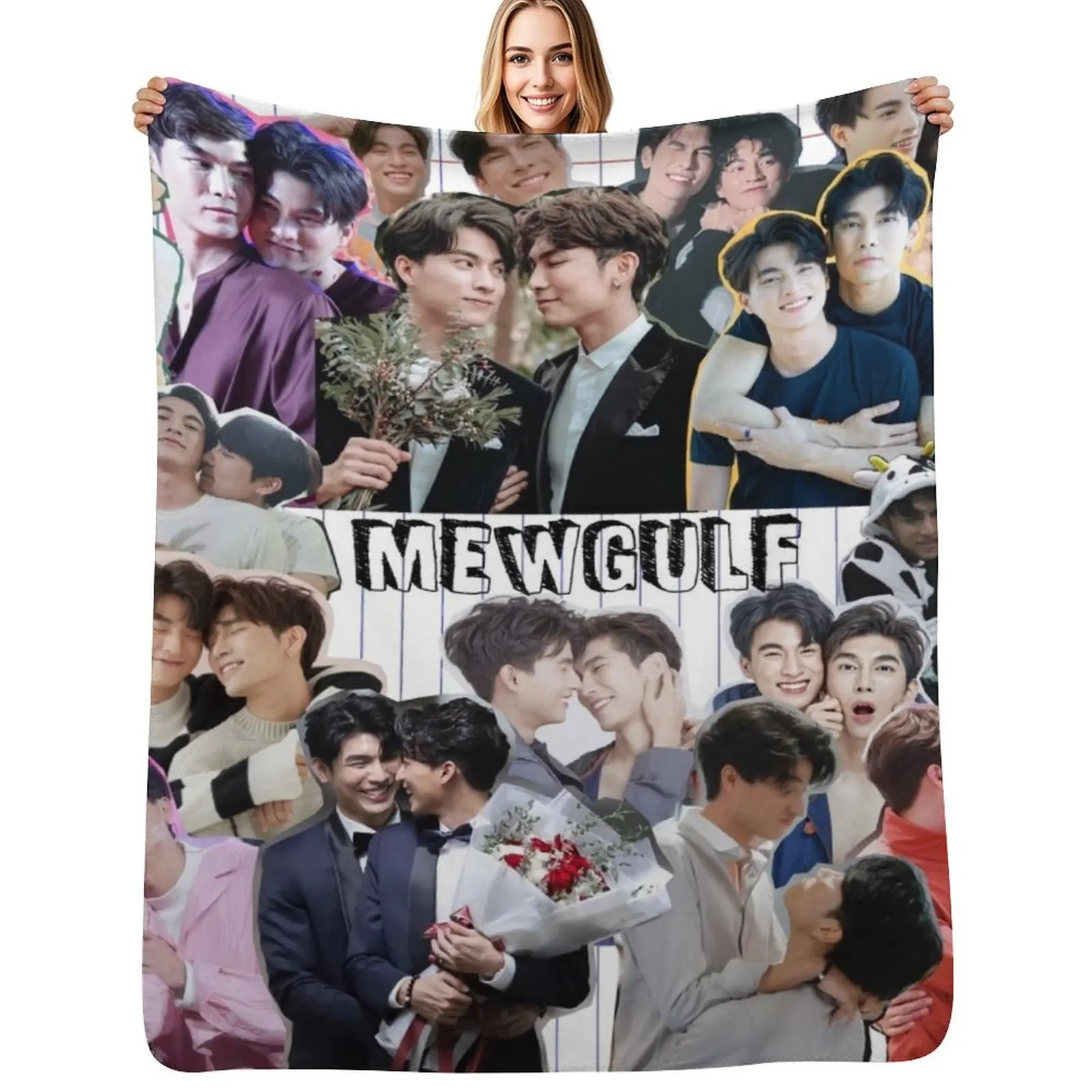 MewGulf Throw Blanket Travel Size Cozy Blanket for Plane Train