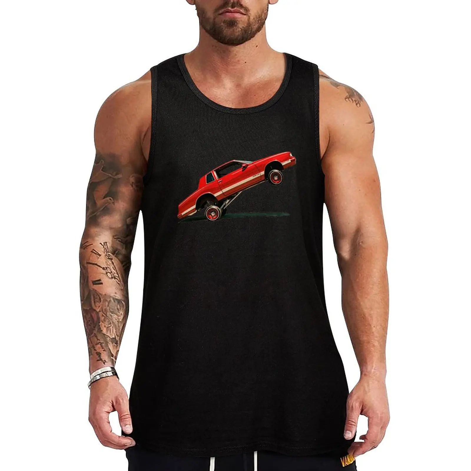 

Hopping Lowrider Car Tank Top gym wear men Men's gym articles bodybuilding t shirt