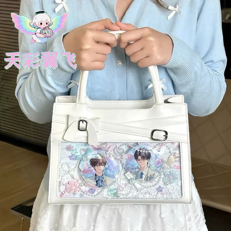 

Lolita Y2K Bow Itabag Kawaii Clear Window Sweet Style Crossbody Bag For Anime Pins Merch Display Cosplay Outfit Match Itabag New