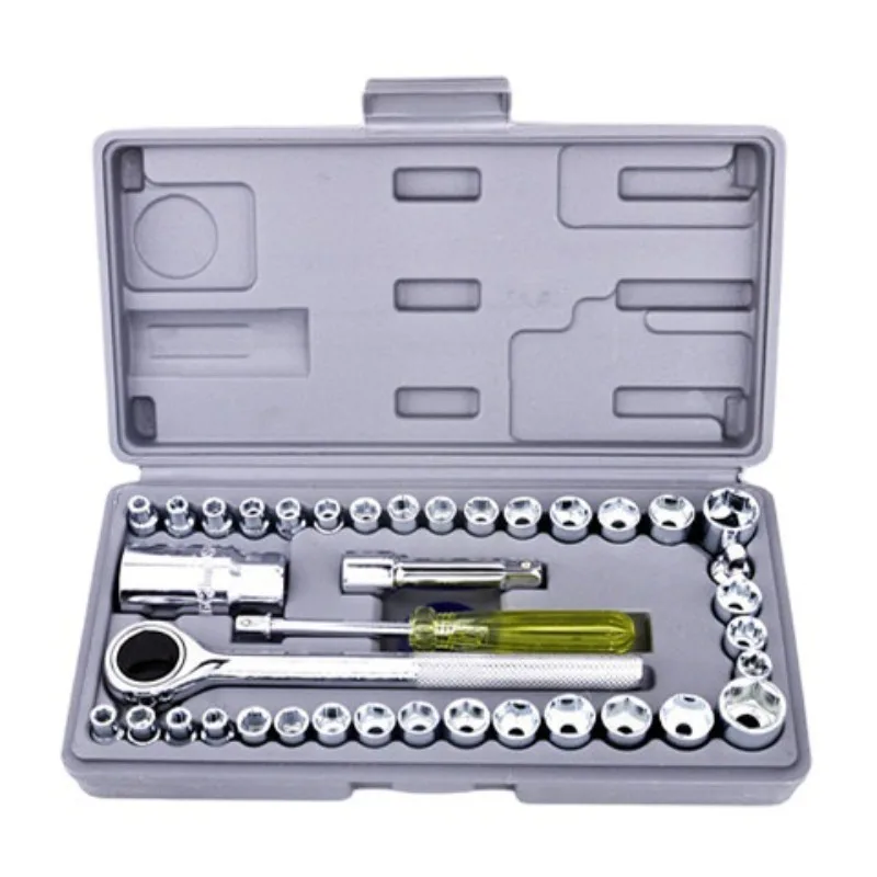 

40 Pcs Car Repair Tools for Home Multifunction Aluminum Alloy Wrench Set Household Tool Kit Set