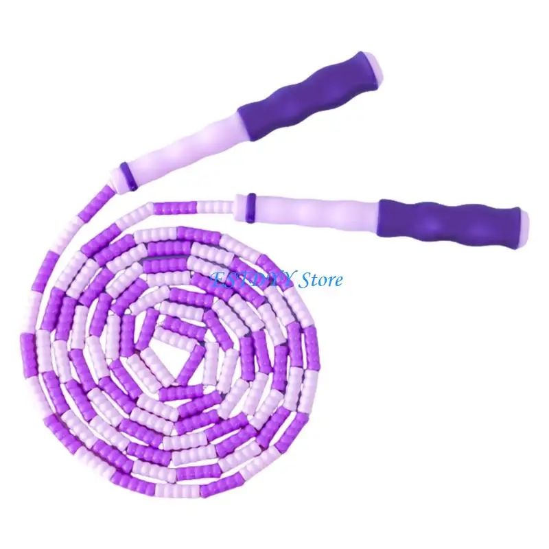 G6DE Kids Jump Rope Adjustable Length Jumping Rope Soft Beaded Skipping Rope for Children Girls Boys
