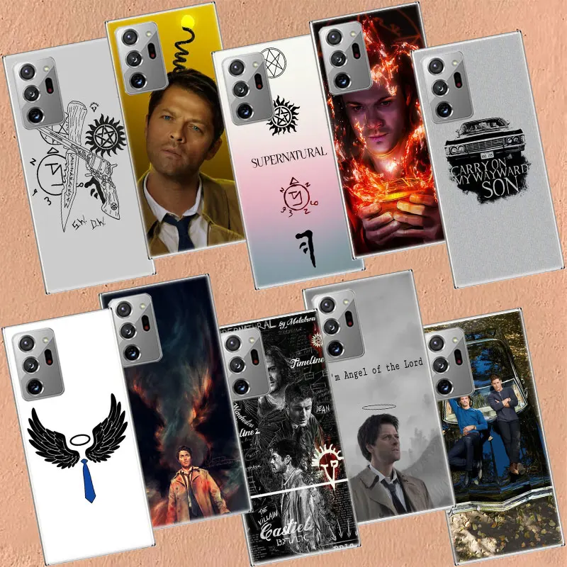 Angel Castiel Supernatural Phone Case For Galaxy Note 20 Ultra 10 9 8 Samsung A05S A55 A35 A25 A15 A9 A8 A7 A6 J8 J6 J4 Plus M52