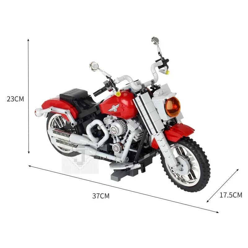 Harleyinglys เทคนิค1251ชิ้นชุดรถจักรยานยนต์รถไขมันบล็อกตัวต่ออิฐ91025ของเล่น DIY สำหรับเด็กของขวัญคริสต์มาส