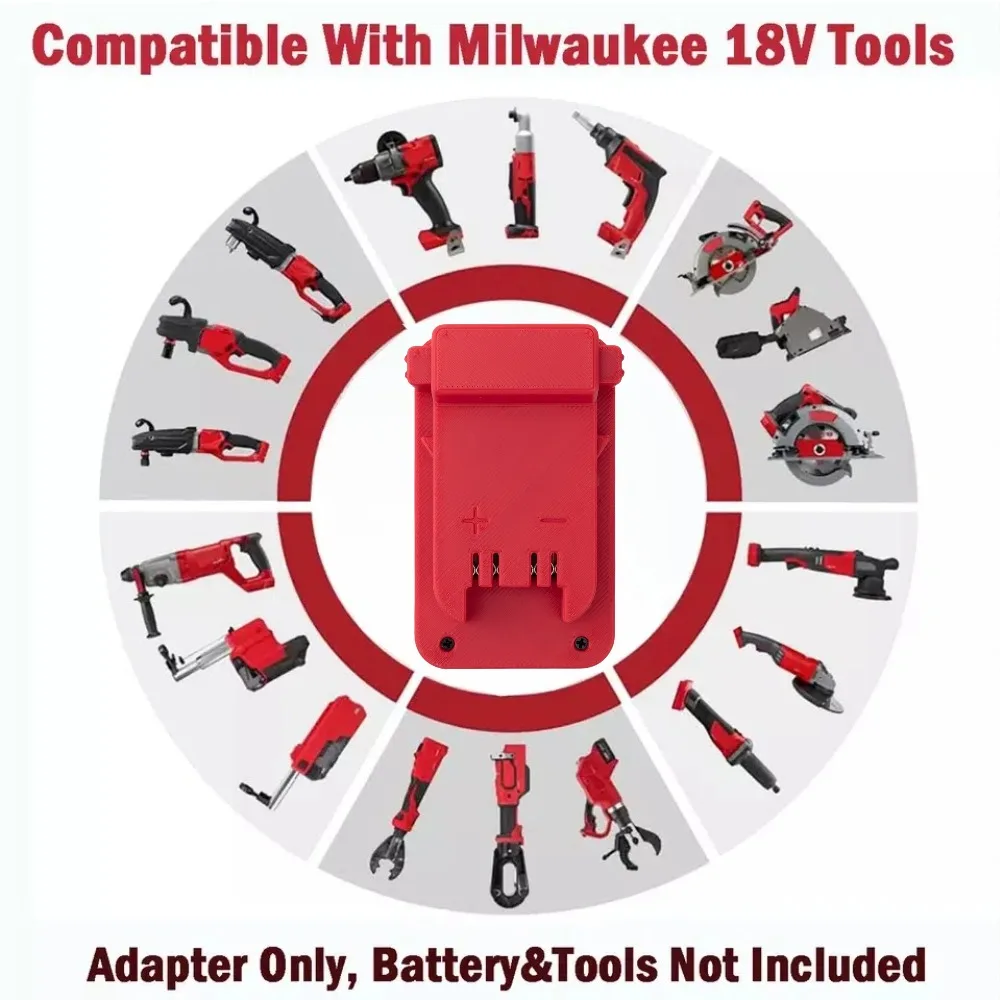 Battery Adapter/Converter for BOSCH 18V PBA Li-ion Battery To Milwaukee 18V Power Tools Accessory(Only Adapter)