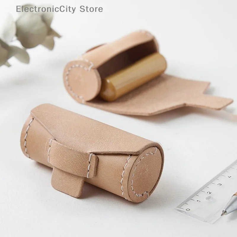 

Кожаный портативный чехол для губной помады, органайзер для женщин, футляр для помады, чехол для бальзама для губ, маленький держатель для помады для женщин