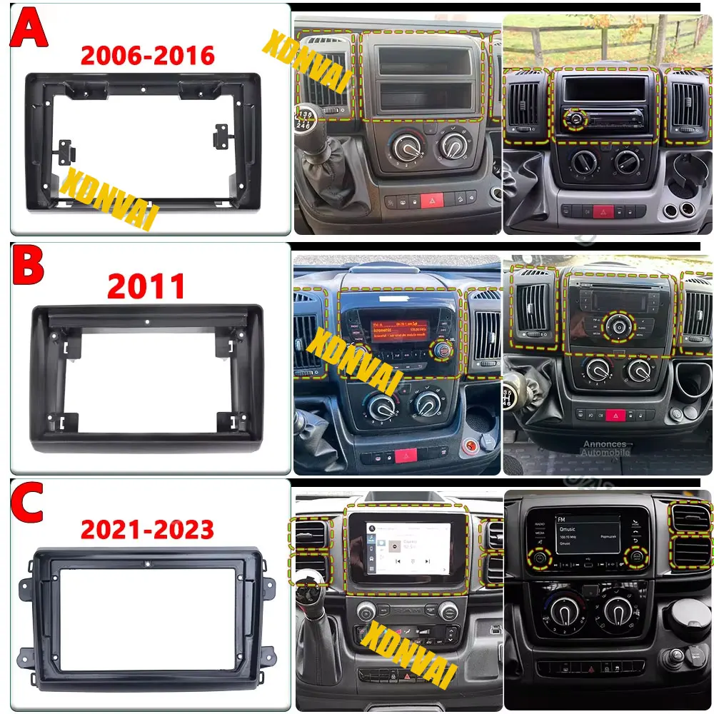 Radio para coche Android 16 para Fiat Ducato 3 2006 - 2022, reproductor estéreo multimedia con Carplay, GPS, navegador, Bluetooth, cámara 360, 4G, WIFI, QLED, DSP 2