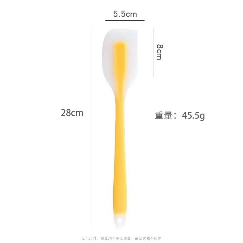 Manual silicone mixer, semi transparent cake scraper, cream cake scraper, kitchen pastry scraper, mold brush, baking tool