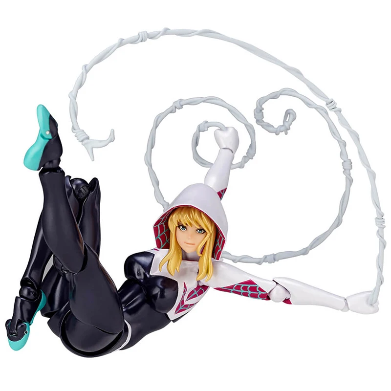 INCREDIBLE YAMAGUCHI Spiderman Gwen Stacy figura de acción Spider Gwen PVC modelo Spider-Man a través del Spider-Verse Miles Morales juguetes