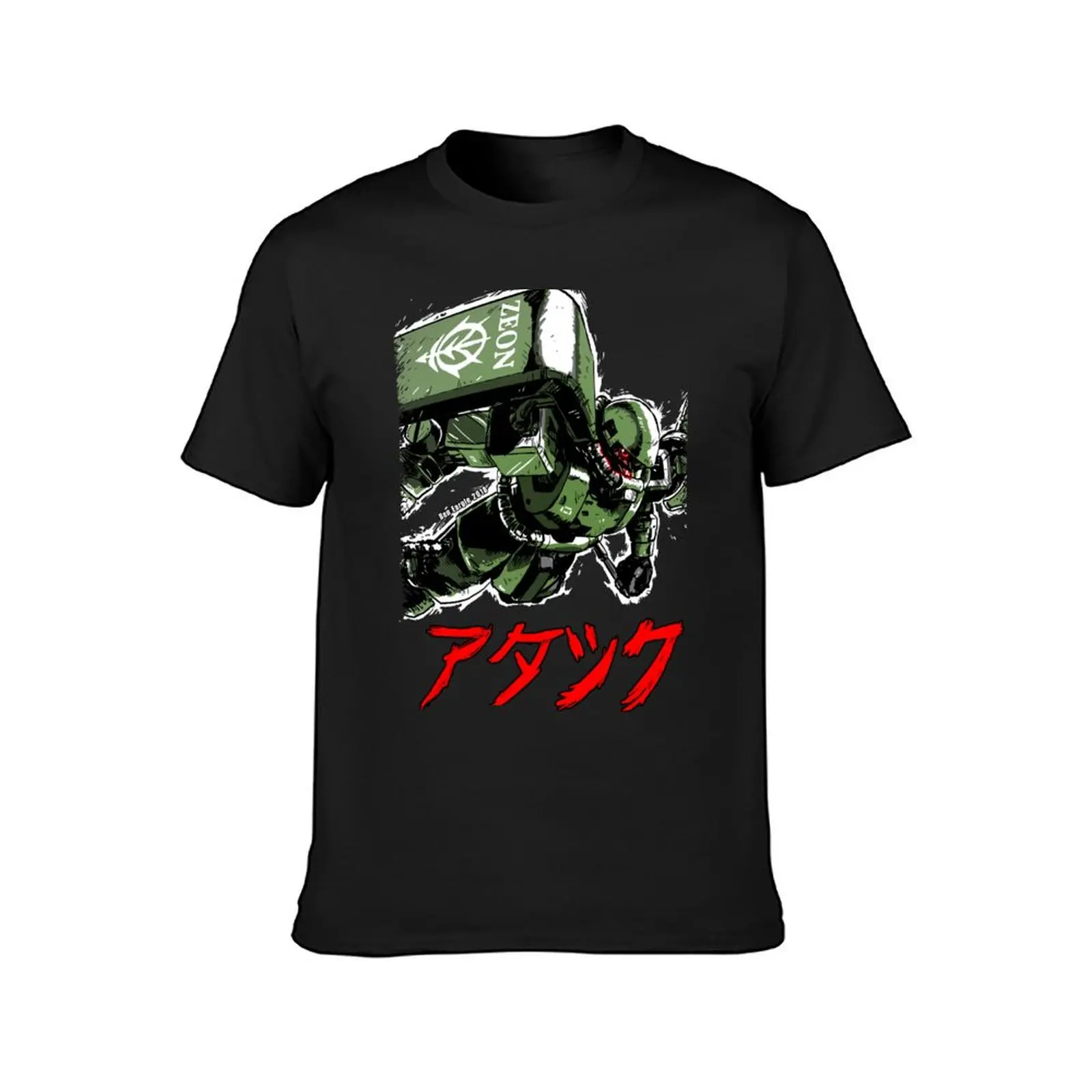 Zaku Attack T-Shirt oversizeds vintage men graphic t shirts