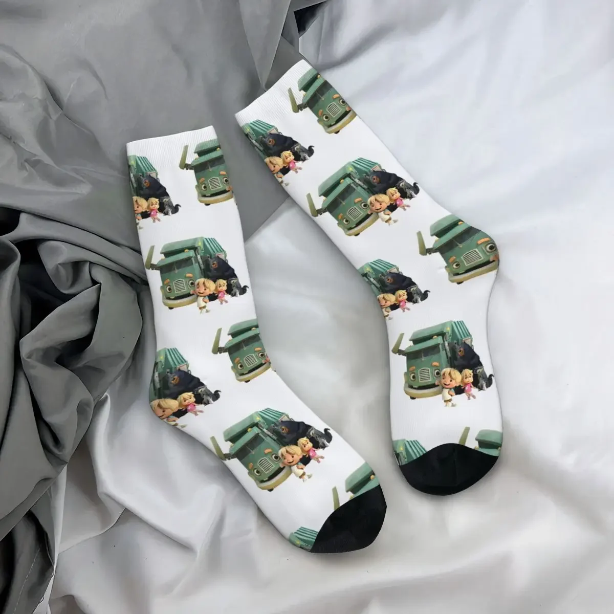 

All Seasons Crew Stockings Trash Truck Netflix Socks Funny Long Socks for Men Women Valentine's Day Gifts