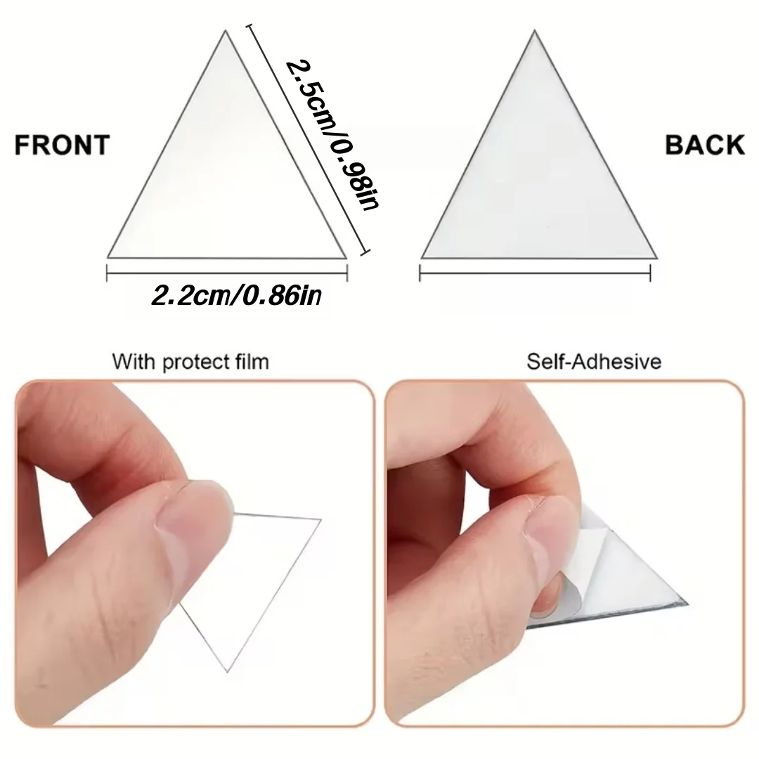 Triangular Mosaic Acrylic Mirror Sticker