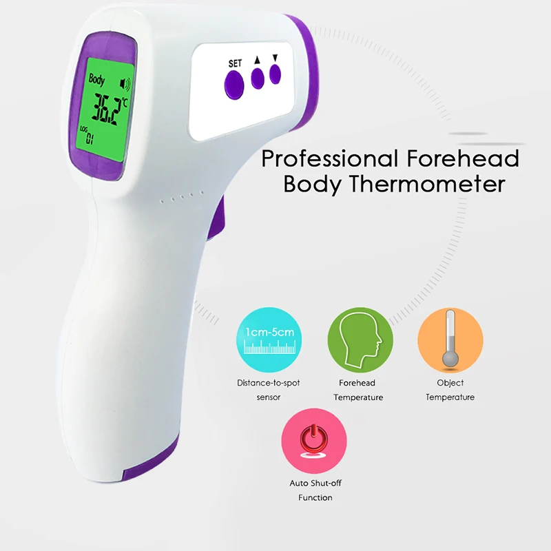 1pcs Forehead Temperature Gun Infrared Handheld Thermometer,Home Temperature Gun, Non-Contact Thermometer/Finger Pulse Oximeter gallery 2