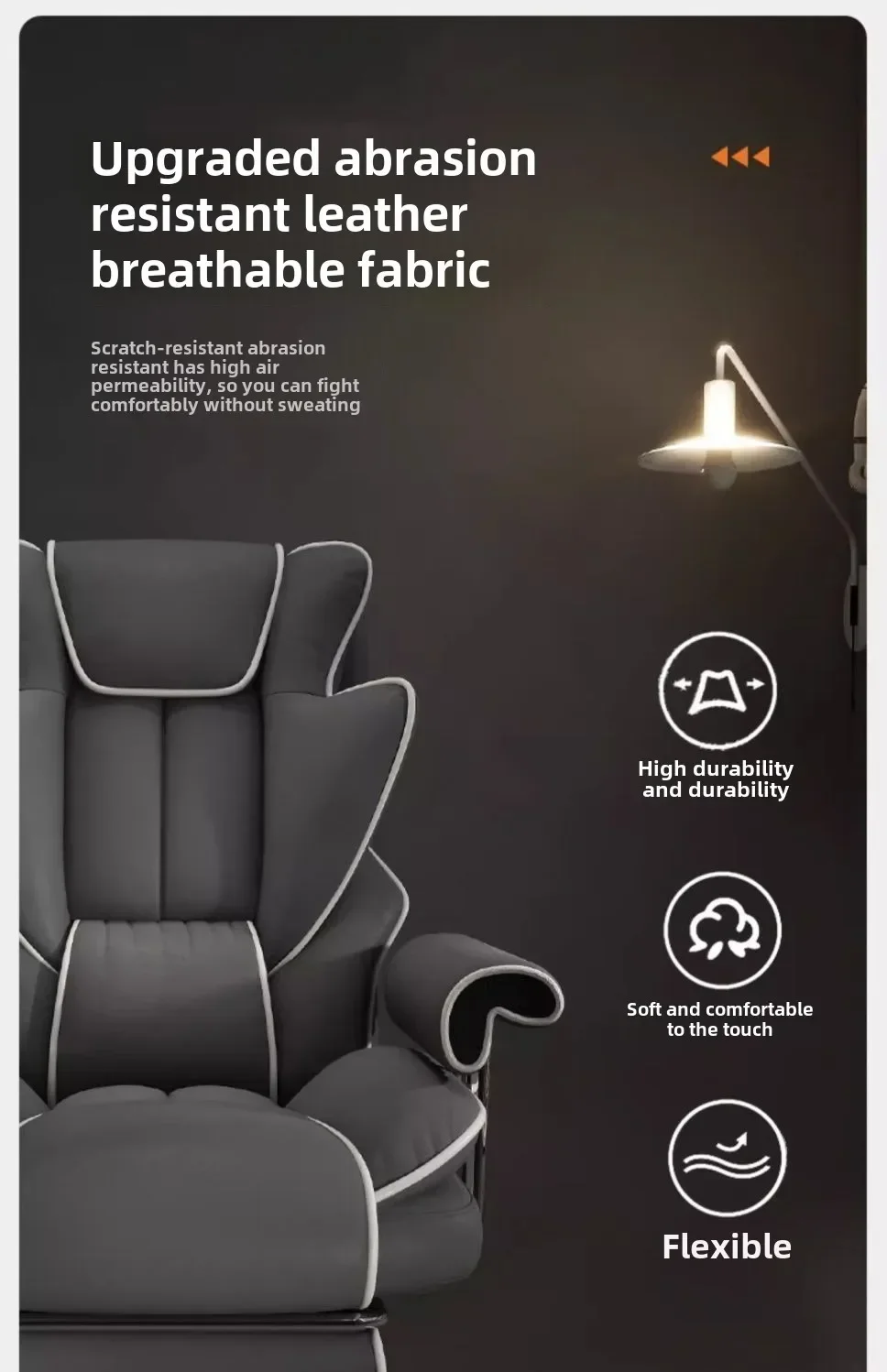 Gaming Chair Boys Comfortable Sedentary Home Computer Game Sofa Office Study Backrest Reclining