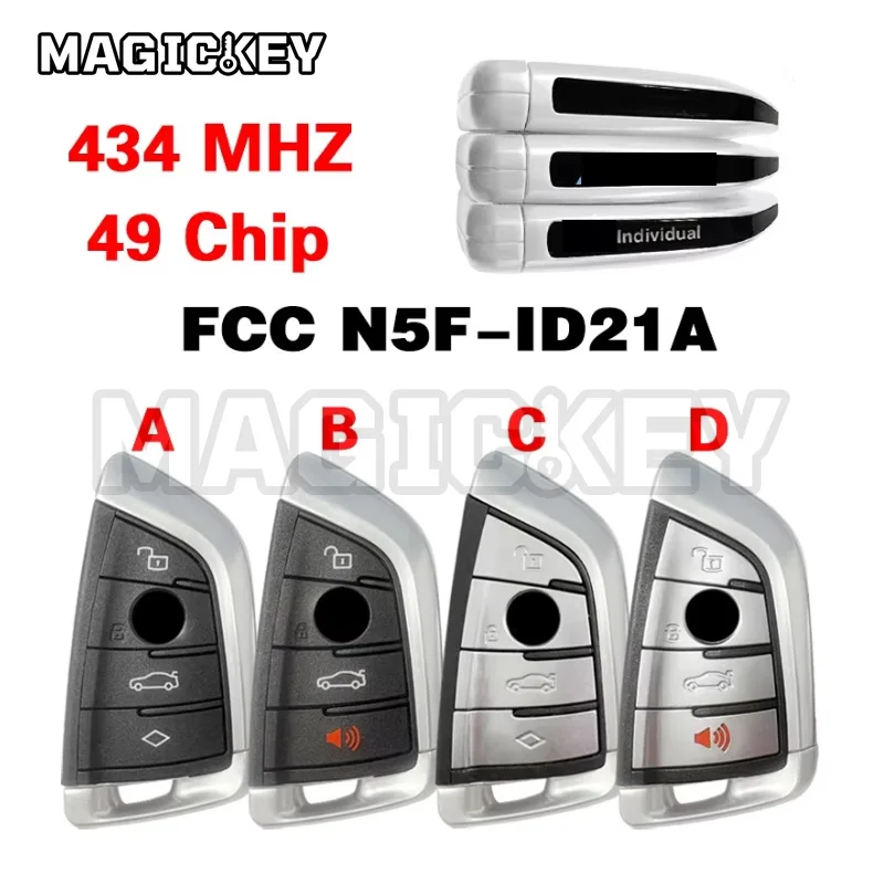 

Original FCC N5F-ID21A for BMW G Classis CA CG Smart Remote Control Key 4/3+1 triple key IC: 3248A-ID21A 434MHZ 49 Chip