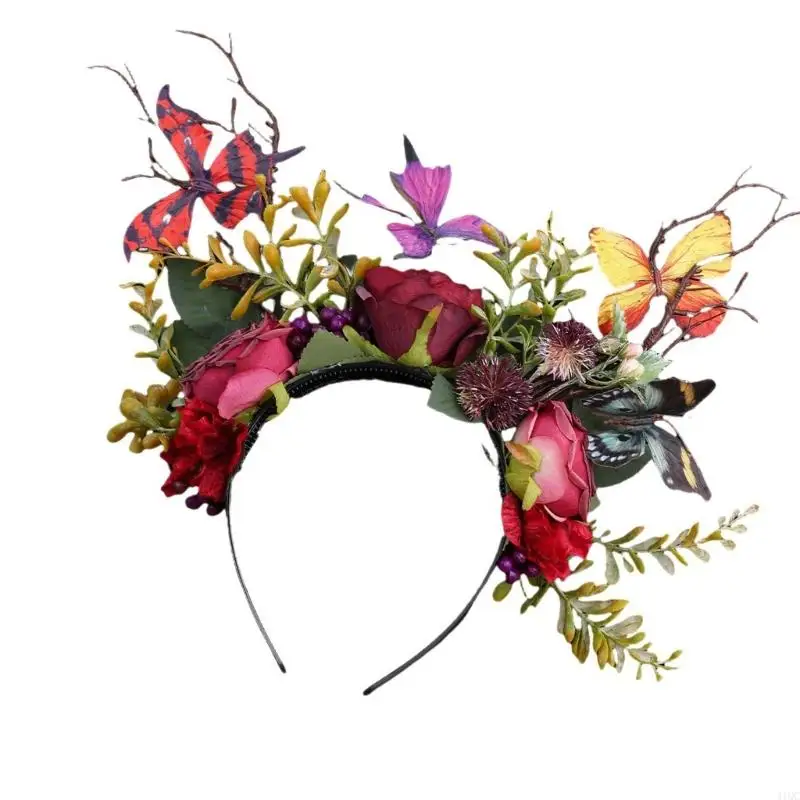 2025 جديدة لعصبة الرأس الفراشة القبعة التيجان شاي الشاي حفلة هالوين أزياء الرأس #2