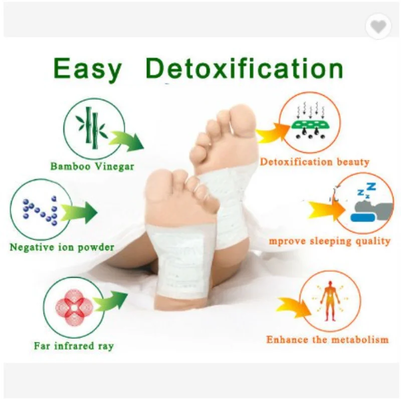 Kinoki Detox Foot Pads Foot Patch coreano Help Sleep Stress Relief Natural Health Foot Care Tools Feet Wellness Spa Accessories