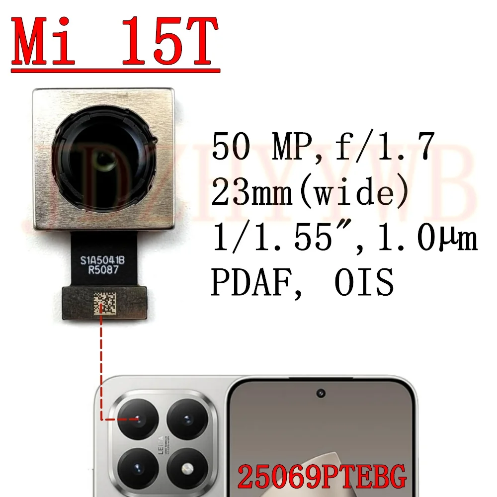 

Front Selfie Rear Backside Camera For Xiaomi Mi 15T Mi15T Wide Telephoto Back Facing Main Camera Flex Cable