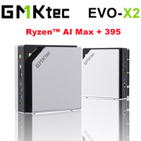 GMKtec EVO-X2  AI Mini PC Ryzen  AI Max+ 395 Windows 11 AI+ PC APU LPDDR5X 128GB WIFI 7 BT5.4 2.5G Triple Cooling Fan 2.5G LAN