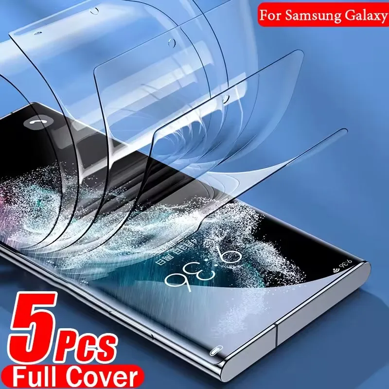 3-5 Piezas Película de Hidrogel para Samsung Galaxy S26 Ultra S25 S24 S23 S22 S21 S20 S10 S9 S8+ Protector de Pantalla