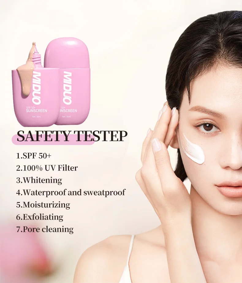 Sunscreen SPF50+ UV Protection Lotion – Waterproof Sweatproof Exfoliating Face & Body Sunscreen for Summer 30ml