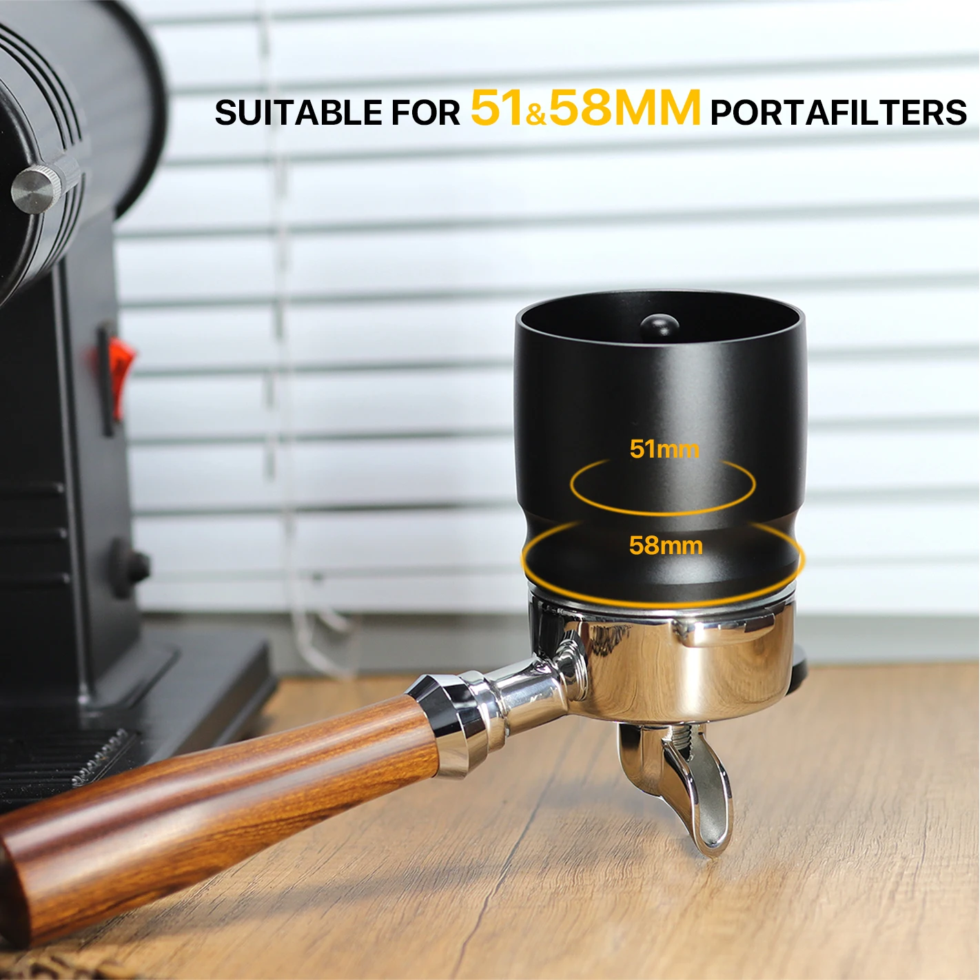 Coffee Dosing Cup 51/58mm Aluminum Alloy Espresso Dosing Funnel Brewing Bowl Portafilter Dosing Ring Coffee Accessories