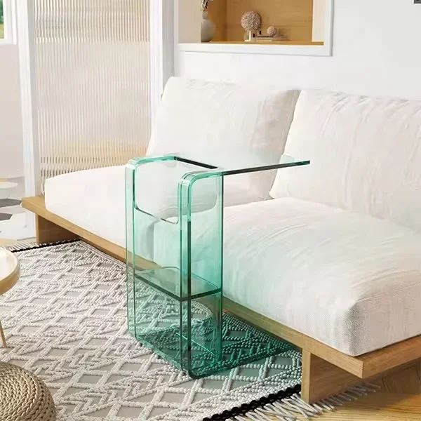 Custom Coloul Acrylic Night Side Stand Home Decor Modern Acrylic Side Table Hold For Drinks Books