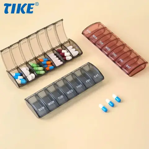 일일 알약 상자 약 정리함, 어유, 칼슘 정제, 보충제 및 기타 비타민 알약, 주간 7 일 여행, 1 개 Best5