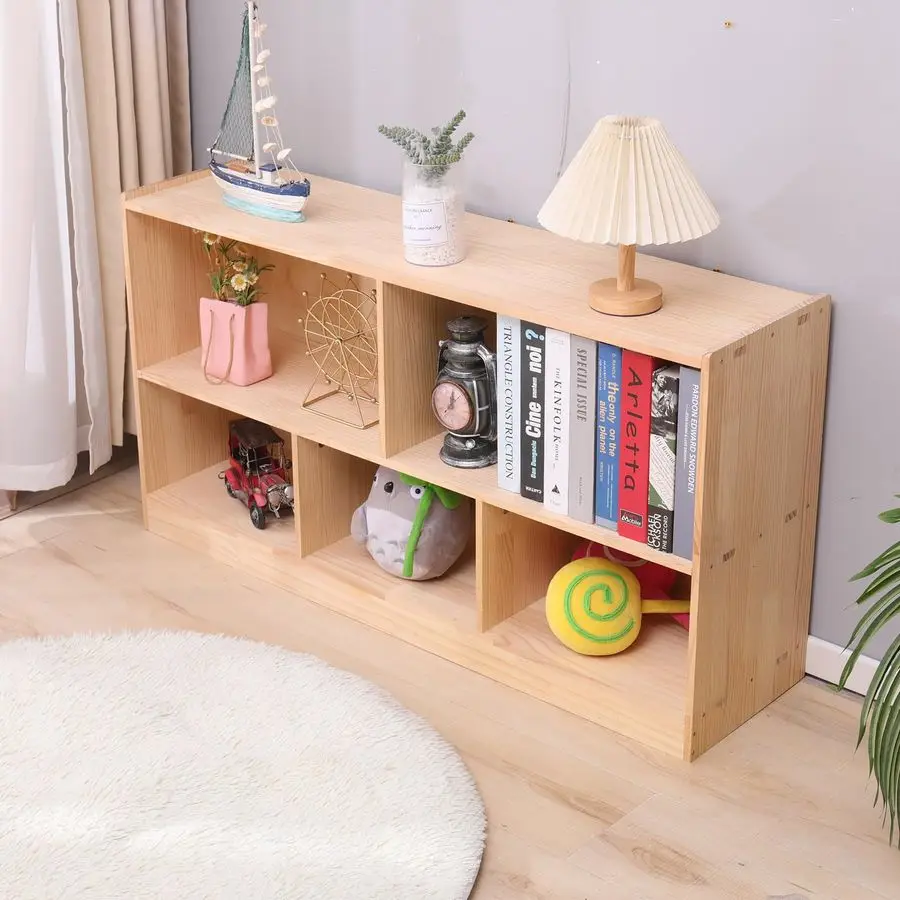 収納キャビネット、5セクションモンテッソーリシェルフ、子供用おもちゃ収納オーガナイザー本棚、子供部屋、教室、プレイルーム、保育園用、4